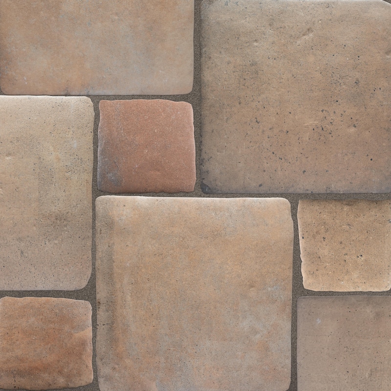Merola Tile Benisa Marelle Teja with Cotto Taco 11-7/8" x 17-3/4" Porcelain Floor and Wall Tile - Case (22 Tiles)