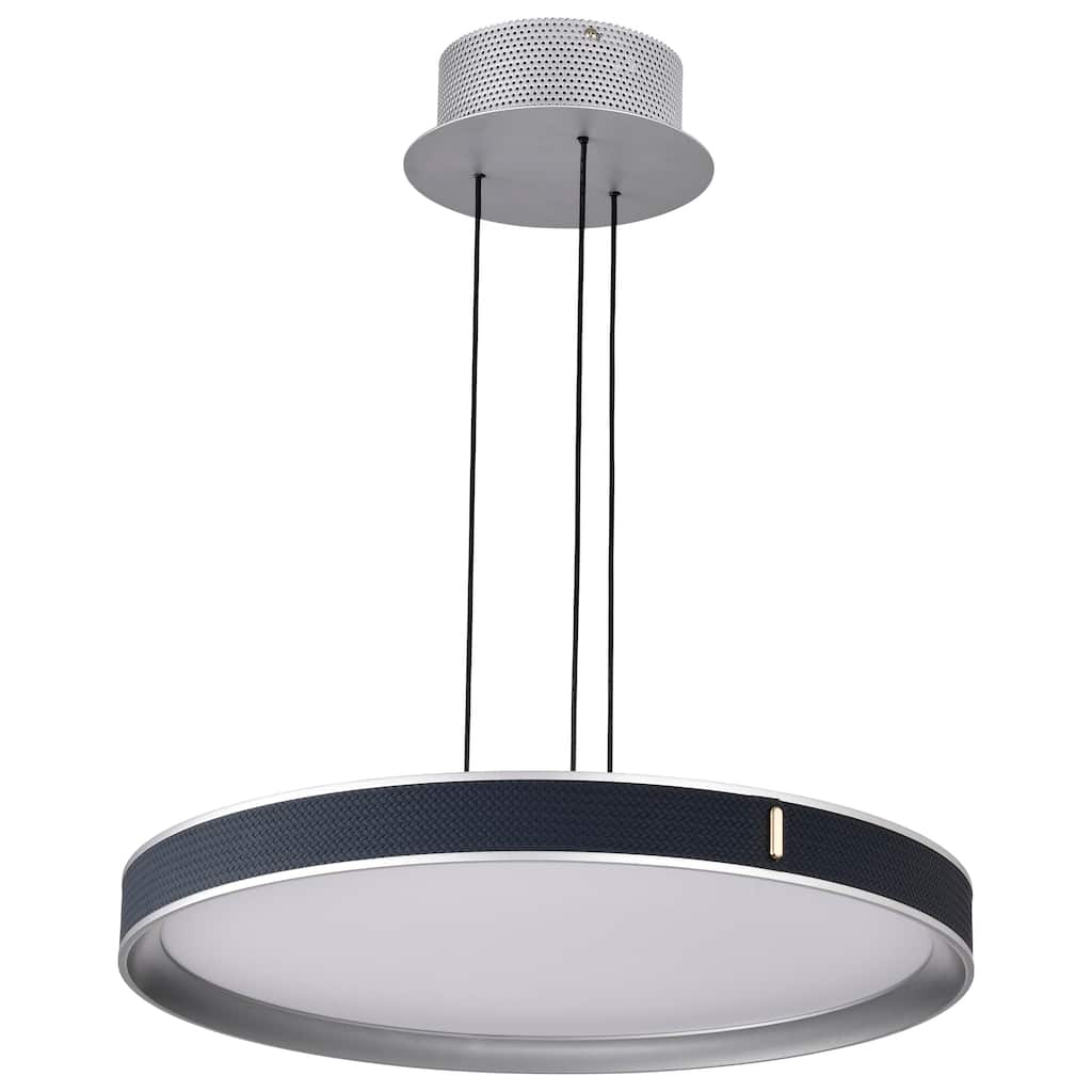 Bandon 20 Inch LED Pendant Gray with Blue Wrap Acrylic Lens
