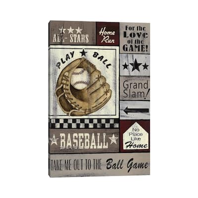 iCanvas "Baseball All Stars" by Linda Spivey Canvas Print