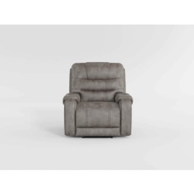 Erron Manual Reclining Chair, Gray Brown Microfiber, Foam Cushions