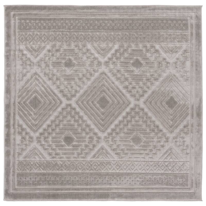 SAFAVIEH Selena Ellar Modern & Contemporary Rug - 6'7" Square - Grey