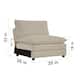 Option Beige Armless Seat+Toss Pillow