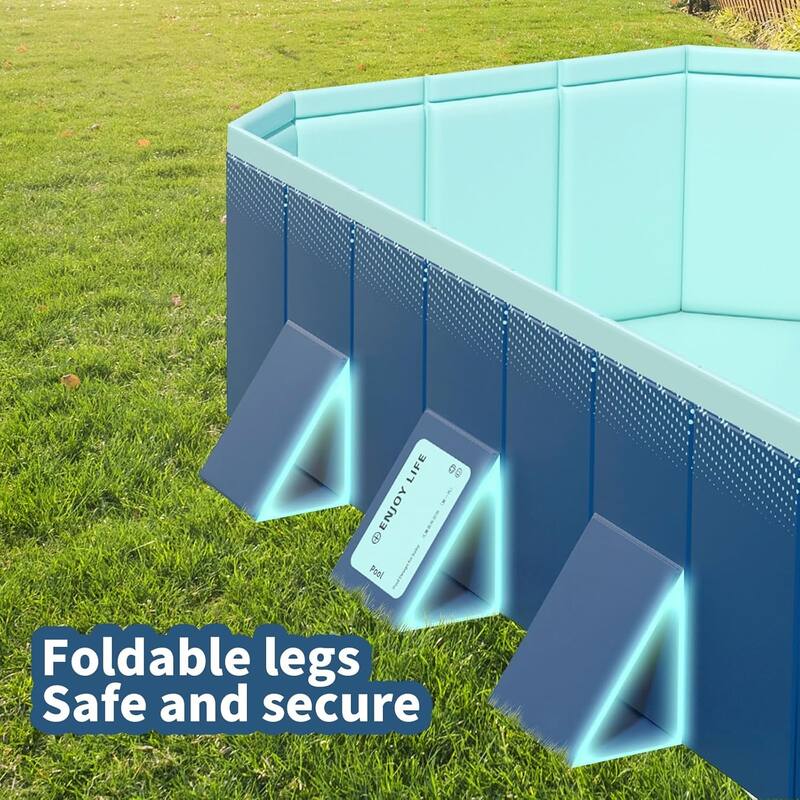 Swimming Pool w/Durable PVC Material,Easy Setup and Foldable Storage
