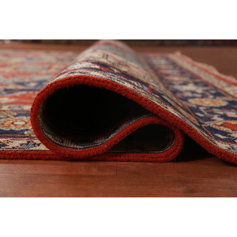 Traditional Heriz Serapi Indian Area Rug Handmade Wool Carpet - 8'11" x 11'11"