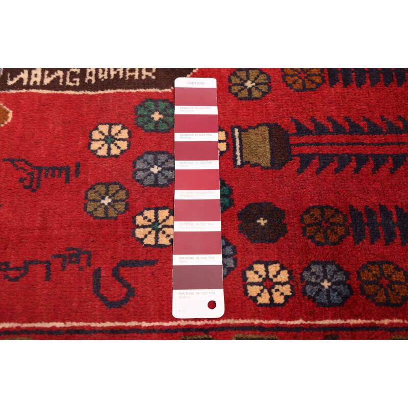 ECARPETGALLERY Hand-knotted Teimani Red Wool Rug - 3'7 x 6'4