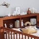 preview thumbnail 12 of 34, Twin Size Bed with Headboard Storage Rack, Two Under-Bed Drawers, Three-Side Guardrails for Safety and Security,White