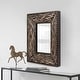 preview thumbnail 7 of 35, Rectangle Rivet Decorative Wall Hanging Mirror Brown Zebra