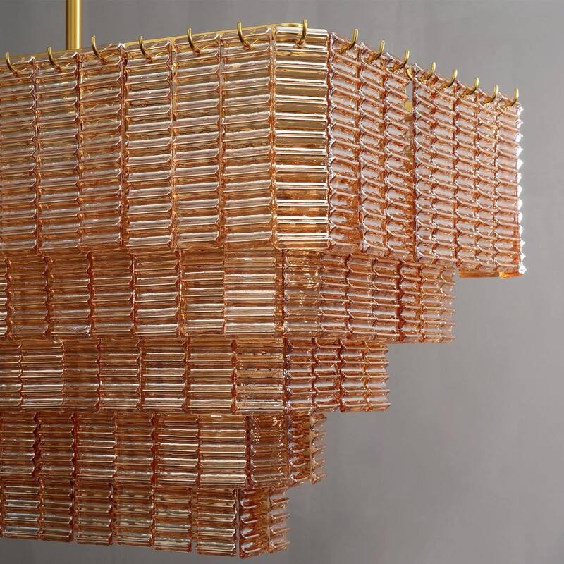 KAYLA Rectangle Ceiling Chandeliers Big Home Decoration Large Hanging Lamps for Dining Room,Pendant Lights