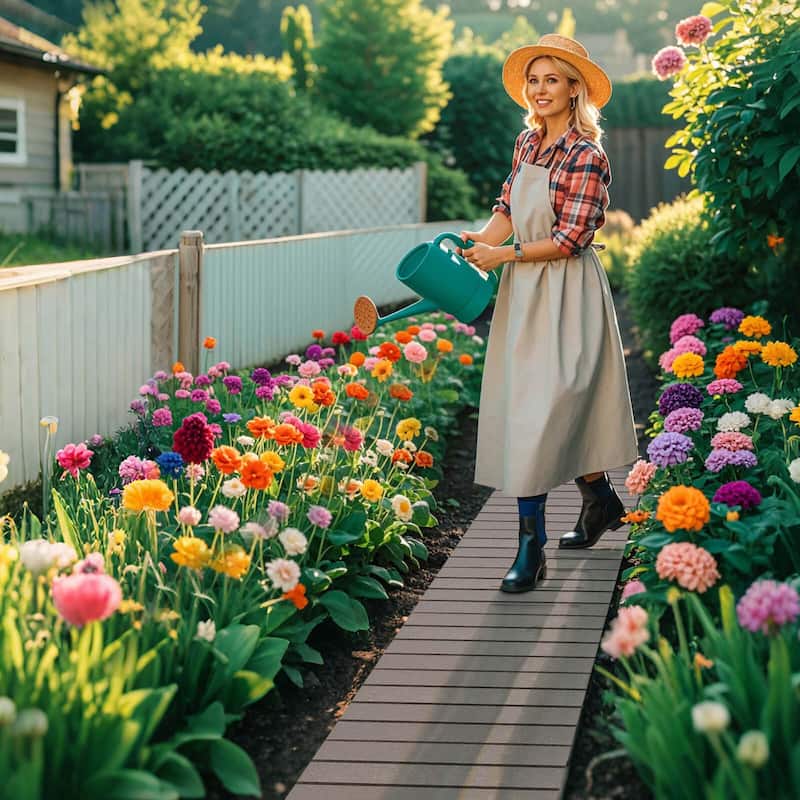Costway 8 FT Outdoor Pathway with HDPE Frame Non-slip Surface Metal - See Details