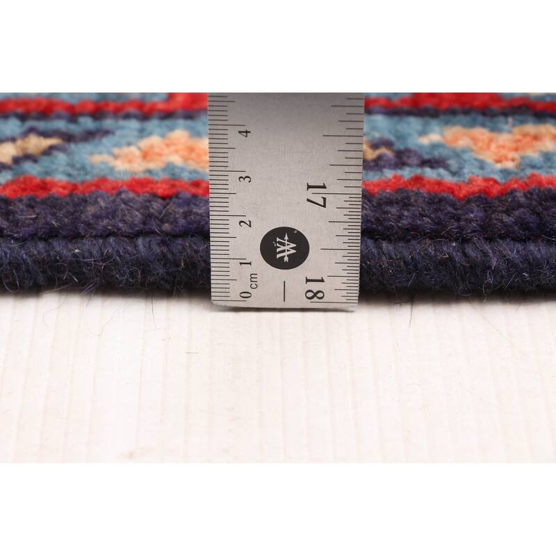 ECARPETGALLERY Hand-knotted Andelz Dark Navy Wool Rug - 3'5 x 10'0