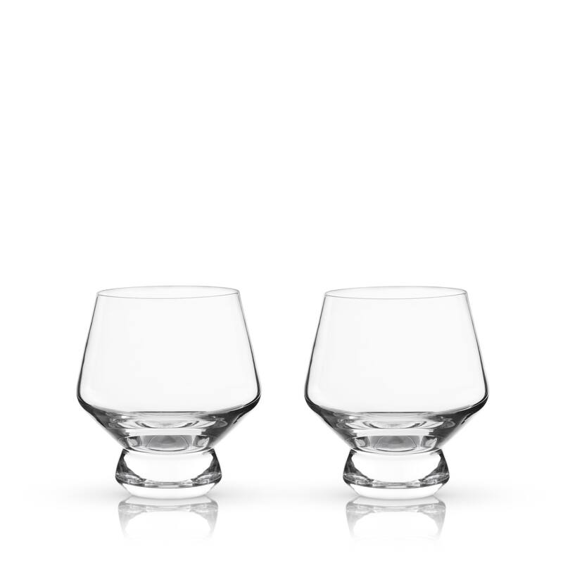 Footed Crystal Punch Cups by Viski - Clear - 3.5" x 3"