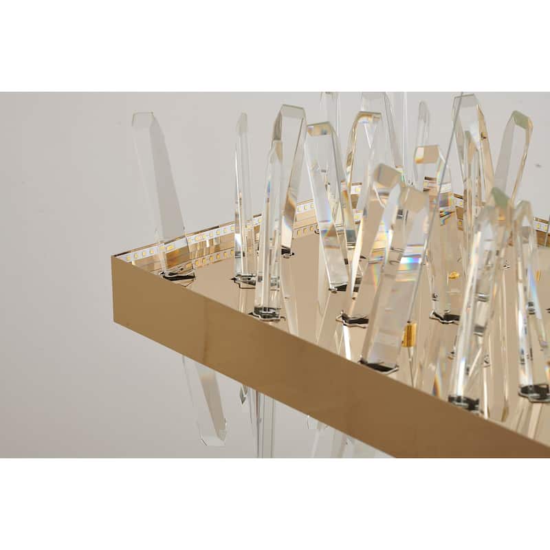 LED Modern Chandelier with Sleek Contemporary Design for Dining Room, Kitchen Island, or Living Room Lighting - 14