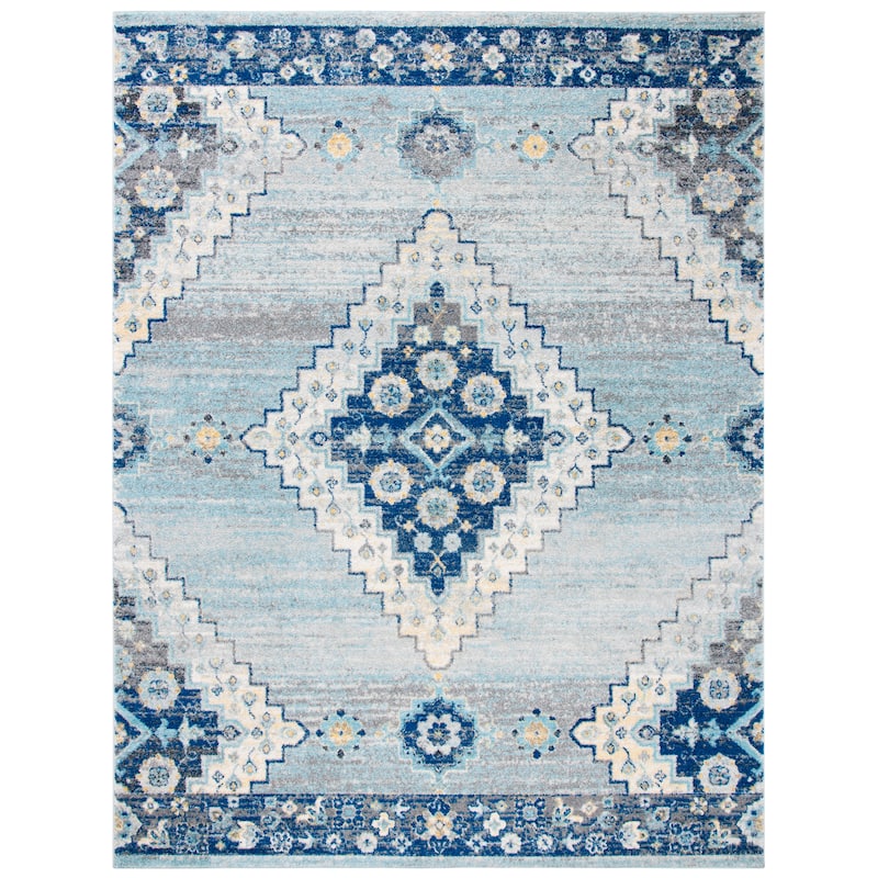 SAFAVIEH Madison Amparo Vintage Boho Oriental Rug - 6'7" x 9'2" - Grey/Cream