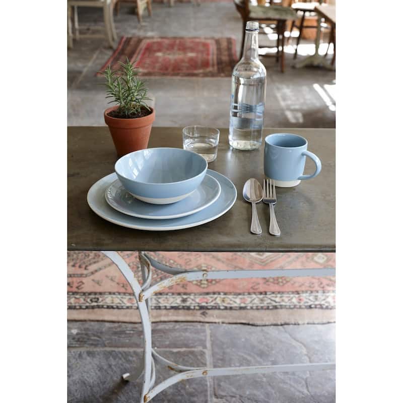 Shell Bisque Collection 16-Piece Dinnerware Set - Blue