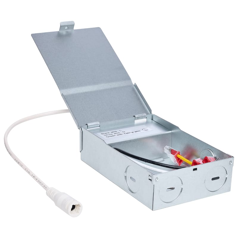 10 Watt LED Direct Wire Downlight 4-Inch CCT Selectable Round Remote Driver Black Finish