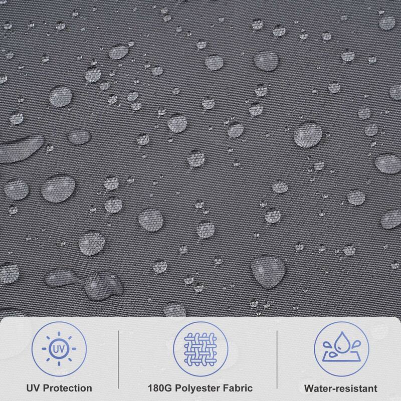 Autlaycil 10ft Offset Hanging Market Patio Umbrella With Base&Solar Lights