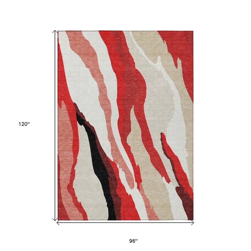 HomeRoots Abstract Transitional Rectangle Outdoor Rug