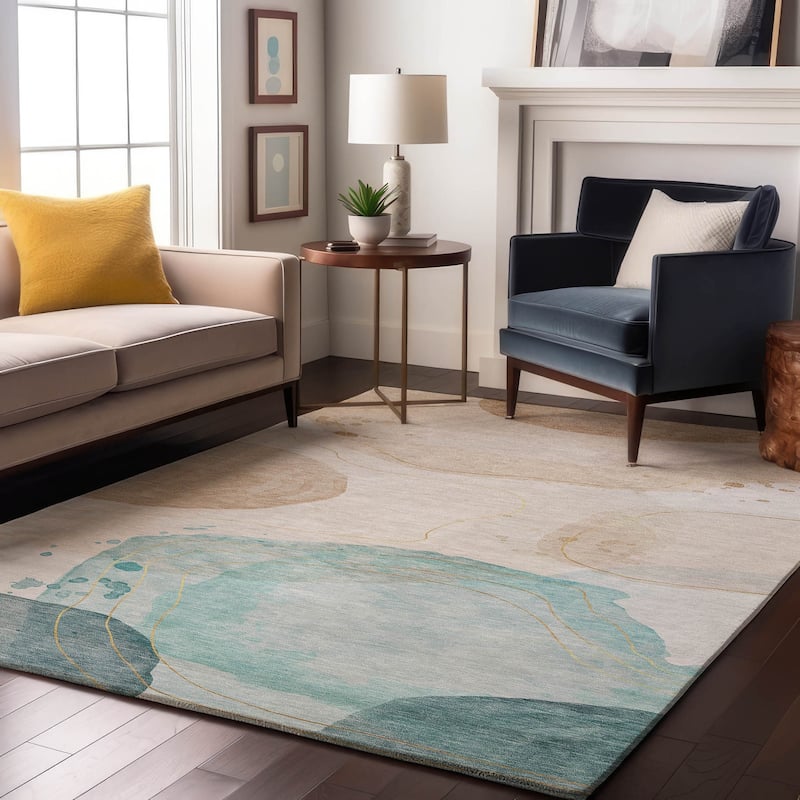 Premium Washable Super Soft Abstract Modern Mayfield Rug - Multi - 5' x 7' 6" - Rectangle