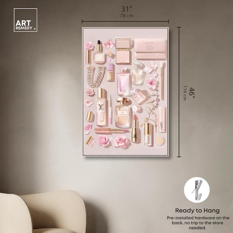 Light Make Up Accessories Canvas by Art Remedy