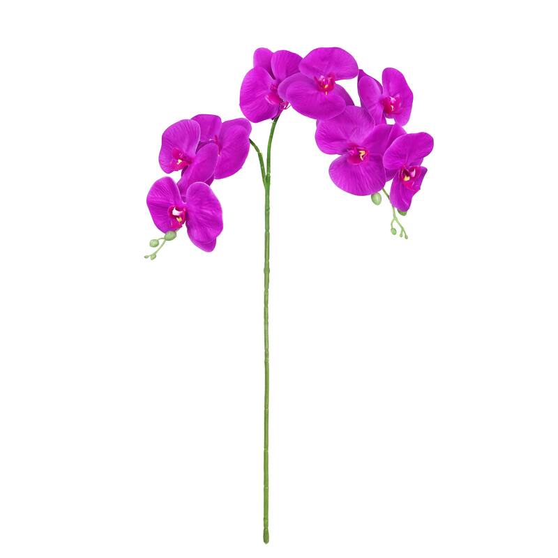 Set of 3 Natural Touch Purple Artificial Phalaenopsis Orchid Flower Stem Spray 34in - 34" L x 10" W x 4" DP