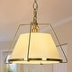 preview thumbnail 5 of 7, Modern Glam Brass Gold Drum Chandelier for Kitchen Island/ Dining Room/ Foyer