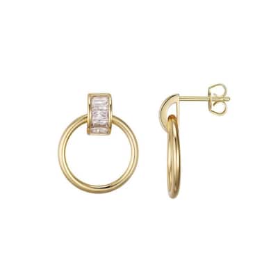Victoria Townsend Gold Plated Cubic Zirconia Round Stud Earrings