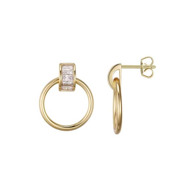 Victoria Townsend Gold Plated Cubic Zirconia Round Stud Earrings