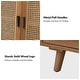 preview thumbnail 38 of 55, Filippo Traditional Rattan 3-Door Sideboard Cabinet by HULALA HOME