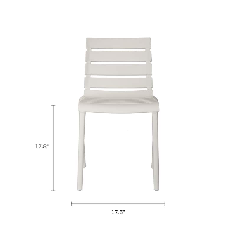 Rylan Stackable Plastic Chair for Indoors or Outdoors - Set of 2