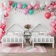 preview thumbnail 2 of 16, Kids and Baby Double Twin Size Platform Bed With House-shaped Headboard,A Nightstand