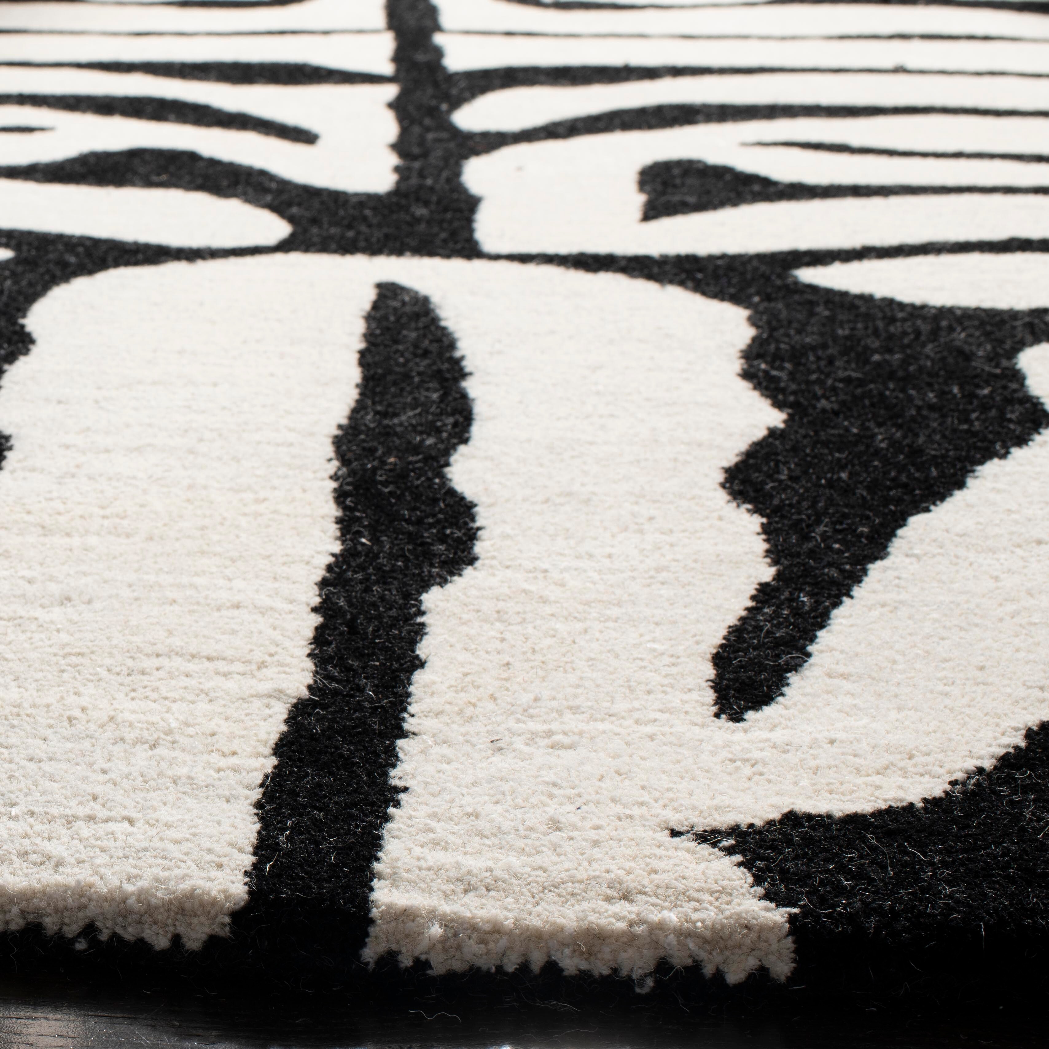 SAFAVIEH Handmade Soho Melie Zebra Pattern New Zealand Wool Area 