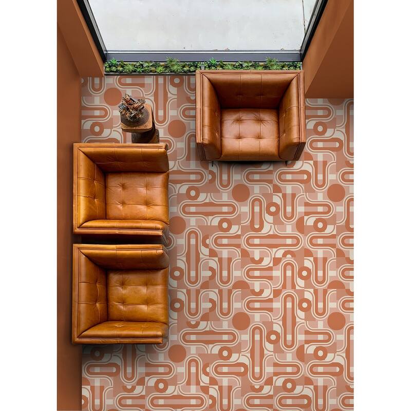 Very Gay Paint Brenda Daworld Terracotta Peel and Stick Floor Tiles