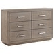 preview thumbnail 1 of 21, Kenora 6-drawer Dresser and Mirror Barley Brown Dresser (Barley Brown)
