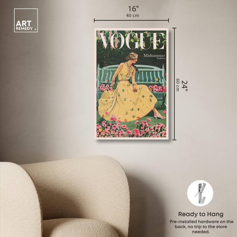 Midsummer Fashion Cover Canvas by Art Remedy, Gallery Wrapped
