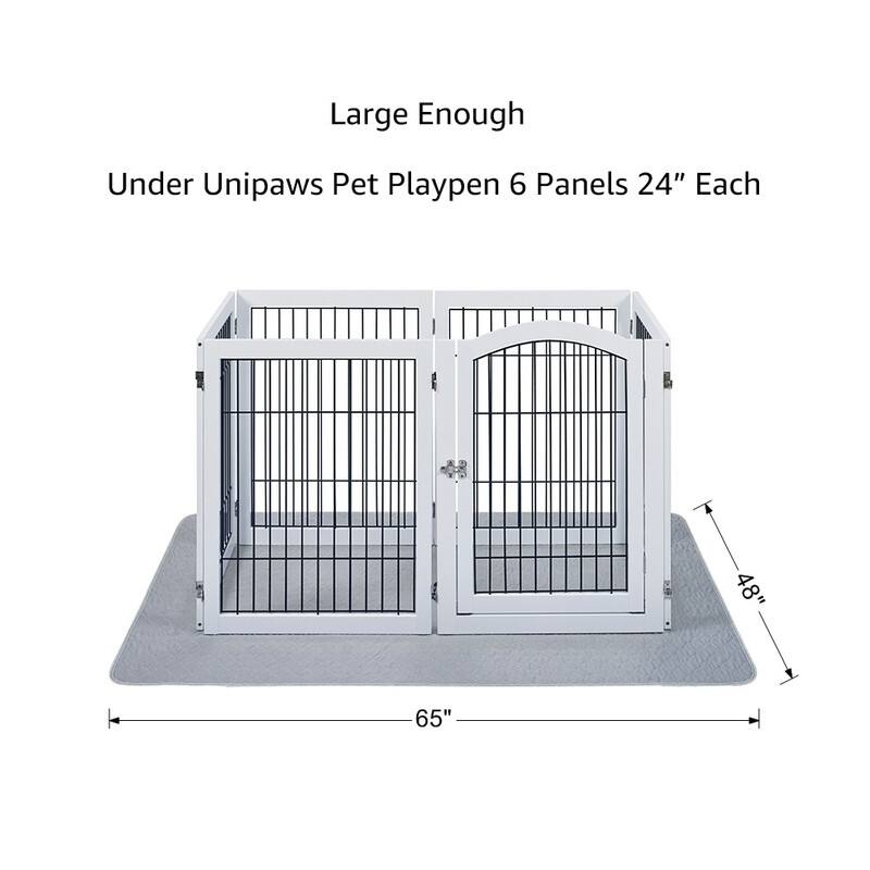 Unipaws Pet Playpen for Dogs, Freestanding 6 Panels Dog Gate