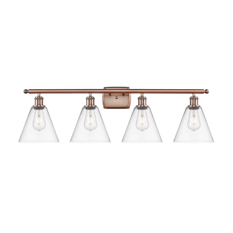 Innovations Lighting Berkshire - 4 Light 38" Bath Vanity Light - Antique Copper Finish/Clear