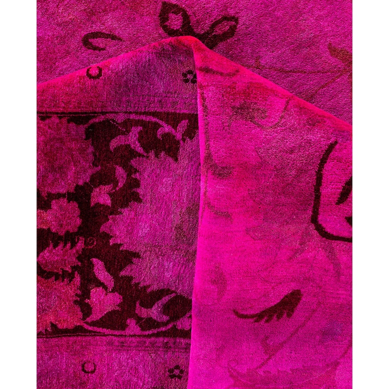 Overdyed One-of-a-Kind Hand-Knotted Area Rug - Pink - 12' 2" x 19' 3"