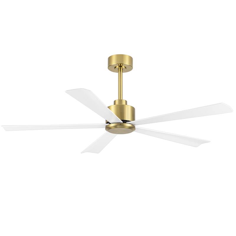 52-Inch Black/White Ceiling Fan with Remote Without Light(5-Blade)
