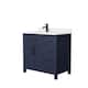 Option Dark Blue, Black Trim, Carrara Cultured Marble Top