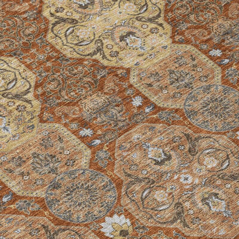 Machine Washable Indoor/ Outdoor Global Budden Chantille Rug