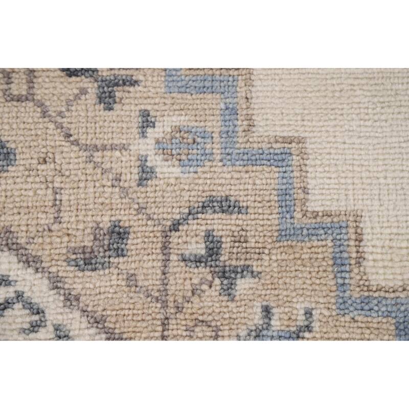 Geometric Moroccan Indian Area Rug Handmade Wool Carpet - 5'3"x 7'11"