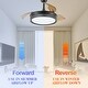 preview thumbnail 29 of 44, 36" Modern Retractable Ceiling Fan with Led Light, 6-Speed Reversible Ceiling Fan with Remote - 36