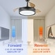 preview thumbnail 27 of 38, 36" Modern Retractable Ceiling Fan with Led Light, 6-Speed Reversible Ceiling Fan with Remote - 36