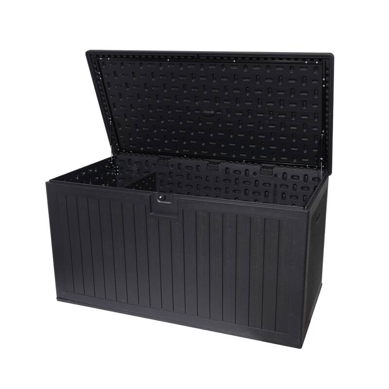 Extra Large 260 Gallon Resin Deck Storage Box for Outdoor Patio Furniture Cushions Garden Tools and Pool Accessories