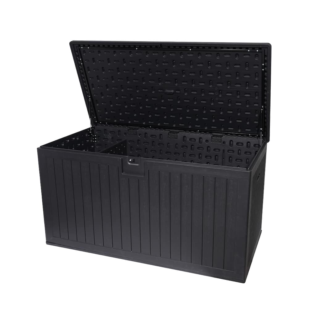 Extra Large 260 Gallon Resin Deck Storage Box for Outdoor Patio Furniture Cushions Garden Tools and Pool Accessories