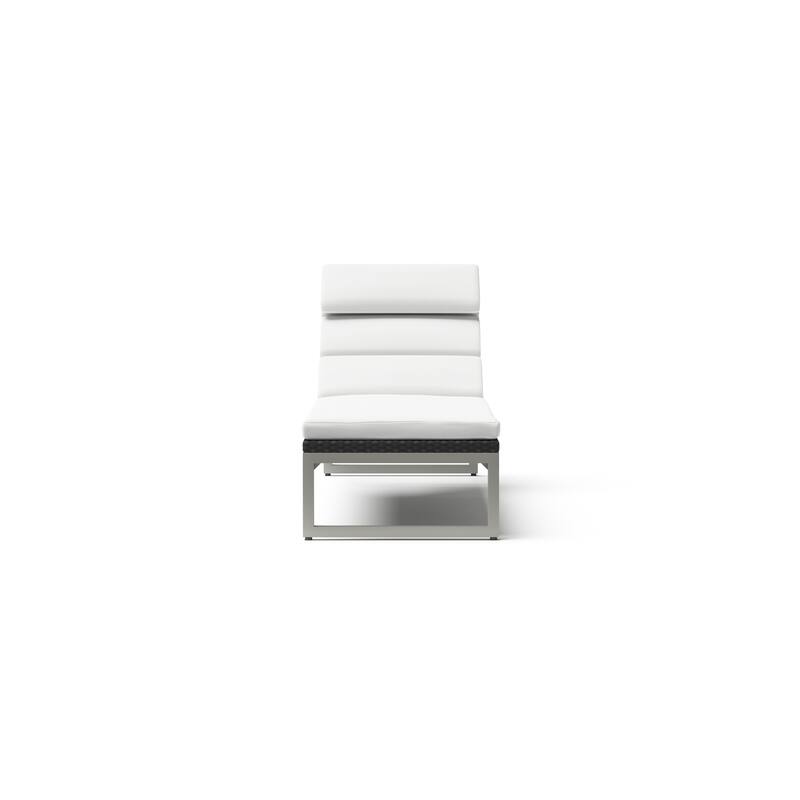 Milo 2 Piece Sunbrella Outdoor Patio Espresso Chaise Lounges