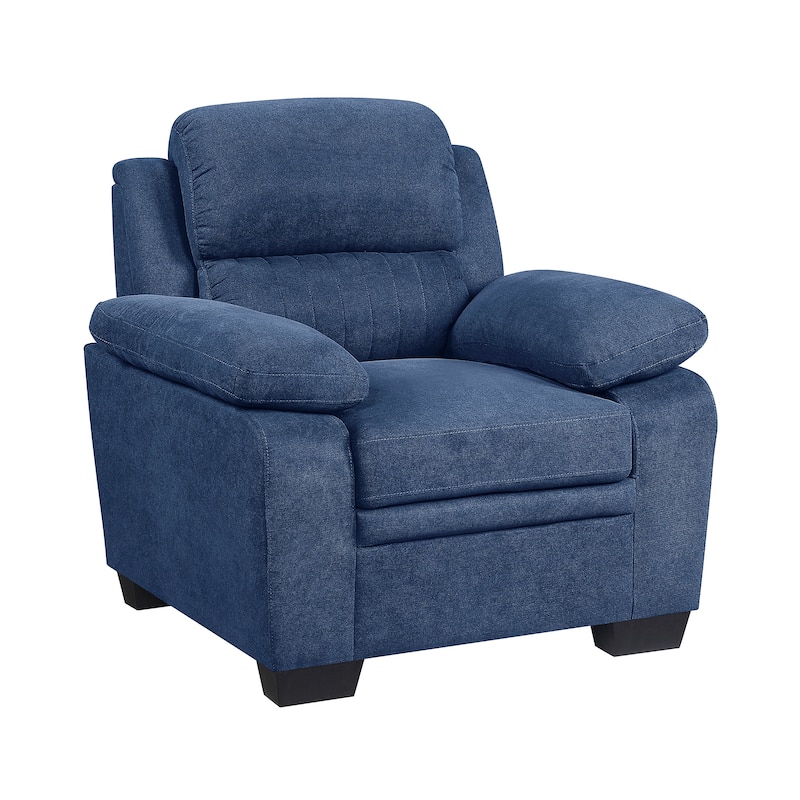 Onofre Fabric Living Room Chair - Blue