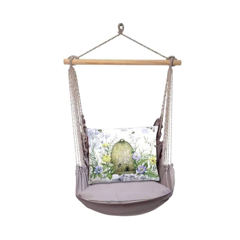 Magnolia Casual Swing Set 4 piece - Gray Solid w/ Bee Skep