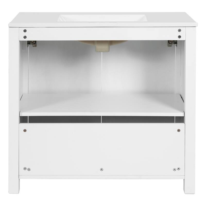 36 " Bathroom Vanity Organizer with Ceramic Sink