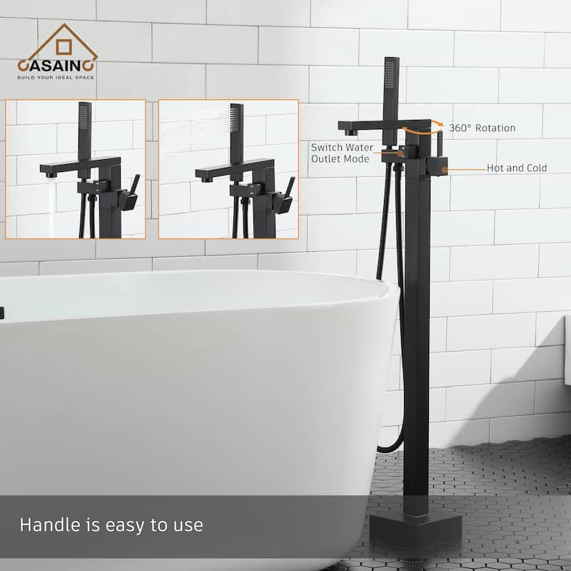 CASAINC Freestanding Single Handle Bathtub Faucet with CUPC Certification